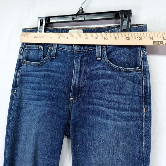 Alice + Olivia AO LA You Look Good Jeans 24 Denim Blue Stretch Tapered Leg - Picture 3 of 15